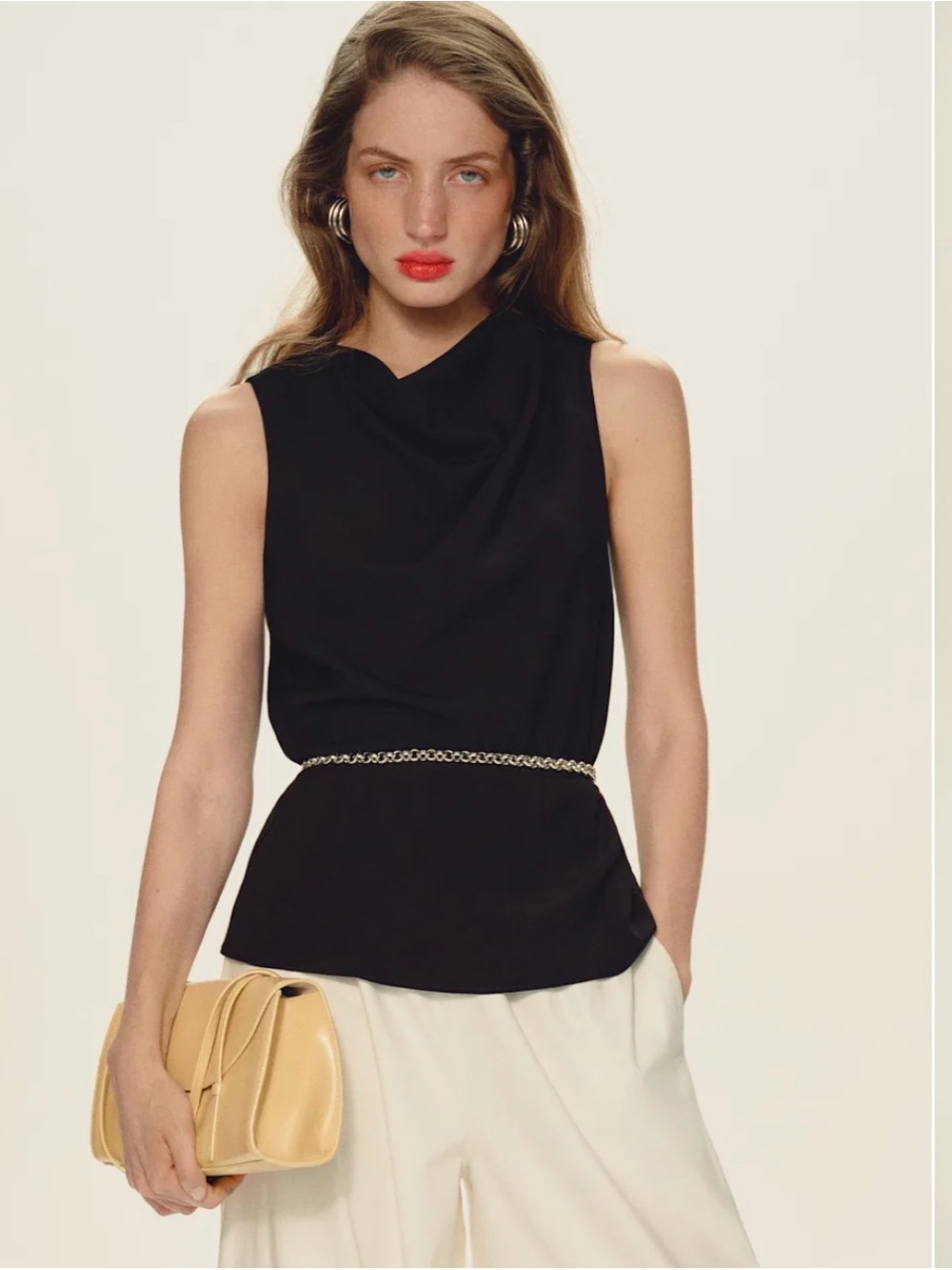 Reformation Morgana Top Black - Size 4